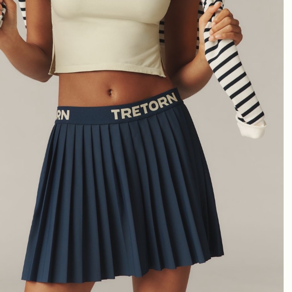 Tretorn x Anthroplogie Navy Pleated Women's Skirt